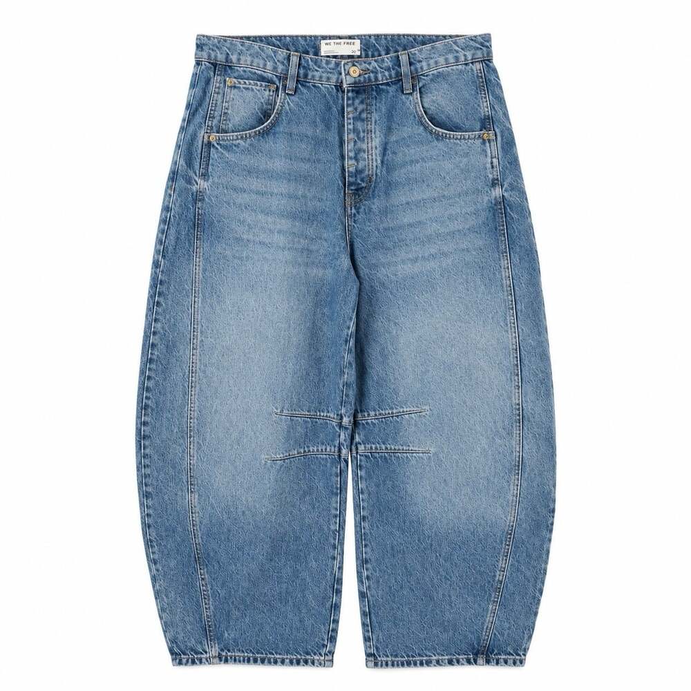 Free People We The Free Good Luck Mid-Rise Barrel Jeans Women’s Size 30 Slouchy